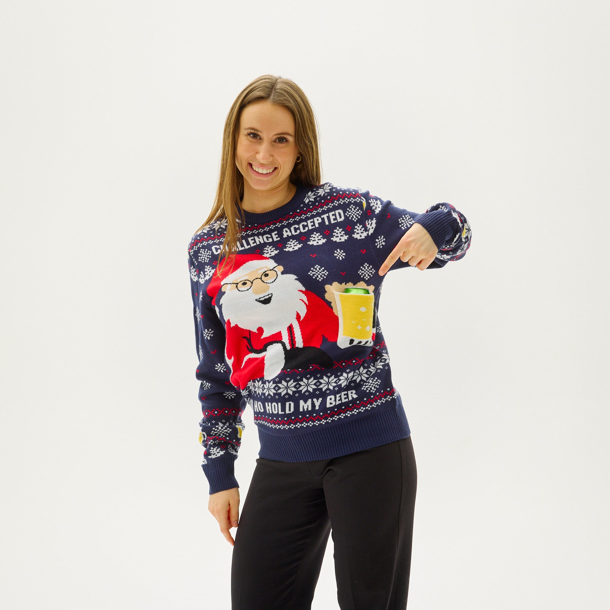 Ho Ho Hold My Beer Sweater - Dames